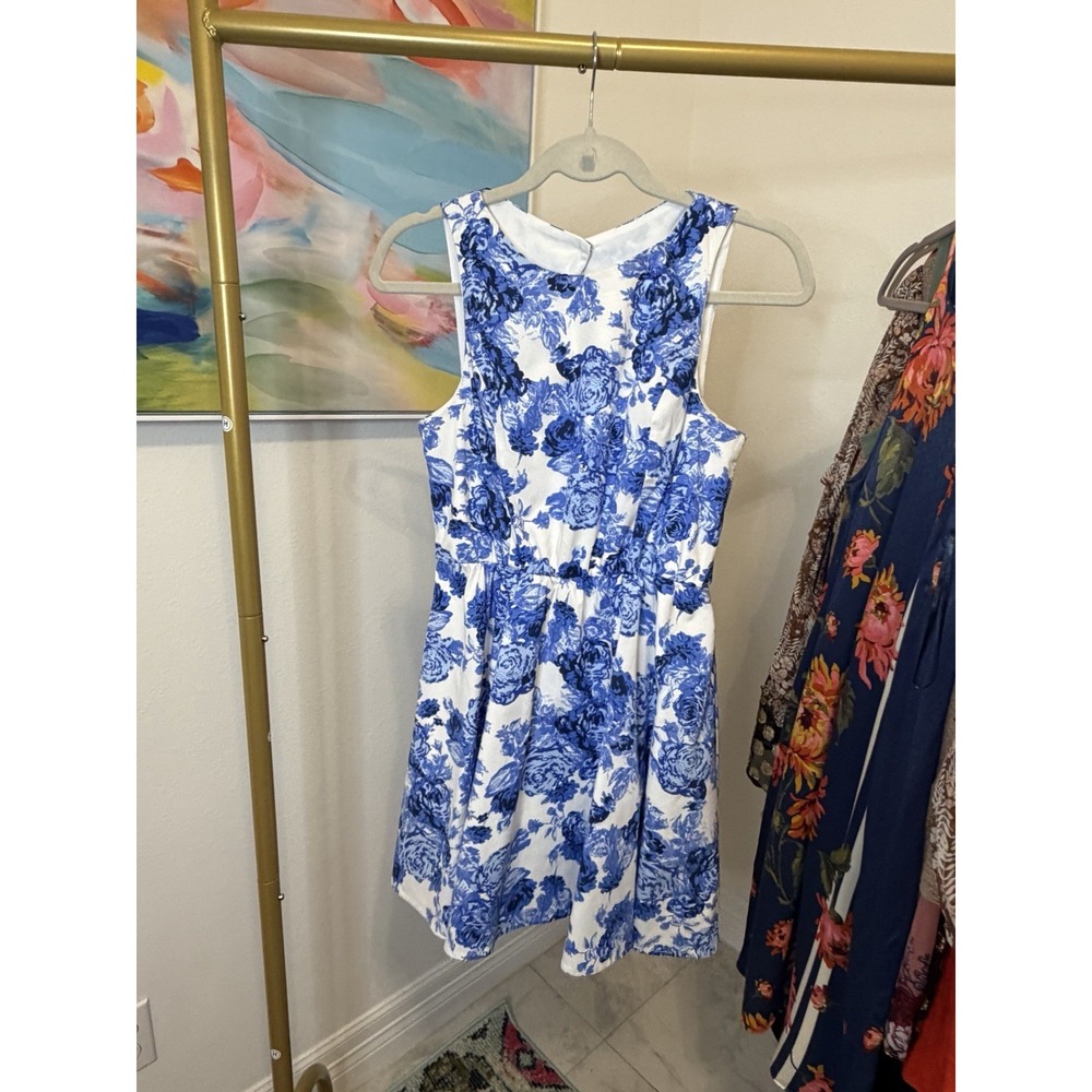 Bailey Blue Floral Dress Medium Cottage Core Prairie Feminine